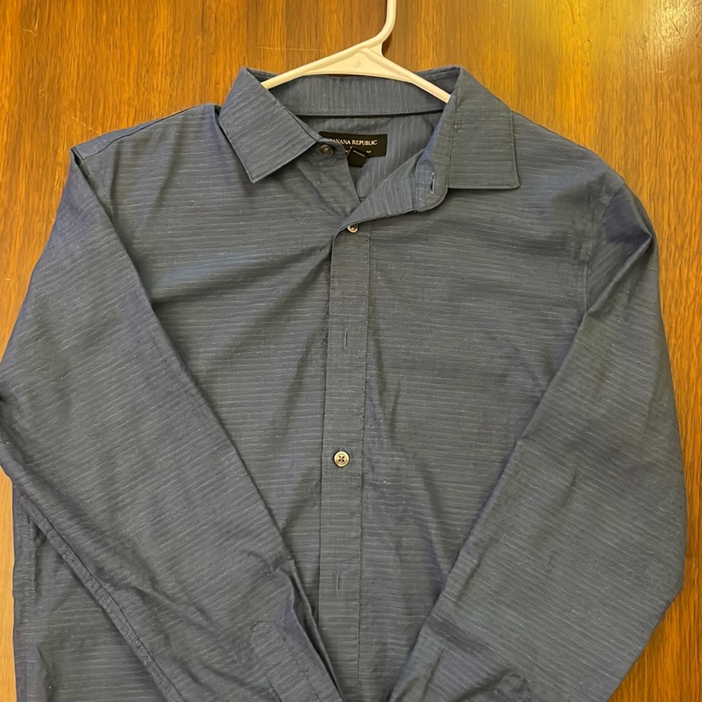 Blue button down